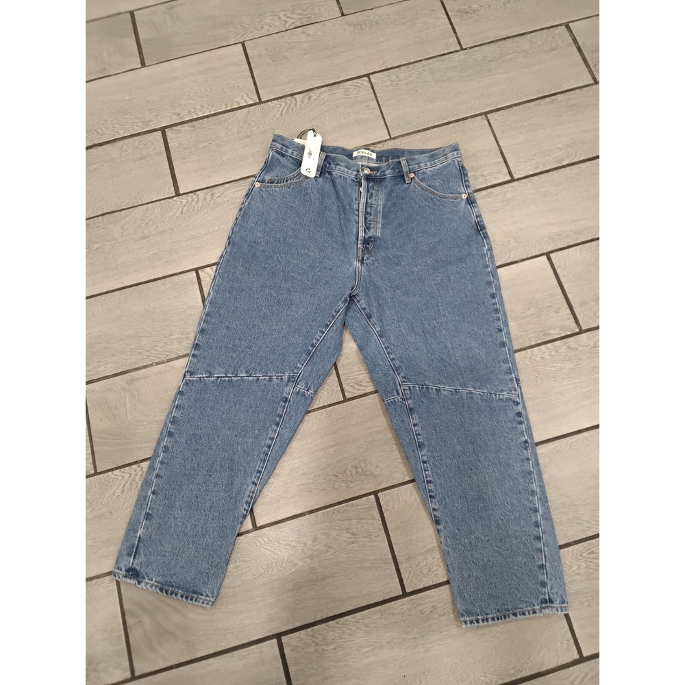 Rollas Relaxed Straight Leg Jeans Blue Denim Button Fly Size 31 NWT